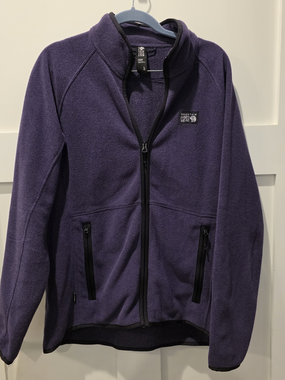 Mountain Hardwear Womens Fleece Jacket Full Zip Polartec L Double Brushed Purple